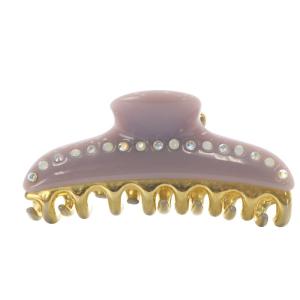 acca ヘアクリップ ラインストーン パープル /YO10