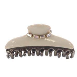 ヘアクリップ ラインストーン グレー /YO6