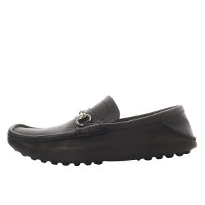 GUCCI ドライビングシューズ ローファー ホースビット レザー 41.5 ブラック /YO4