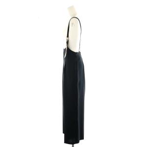 BLUE LABEL CRESTBRIDGE 23AW マットツイルサロペット ワイドストレートパンツ 36 紺 /MI OS