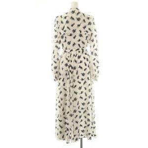 Diagram GRACE CONTINENTAL 24AW キャットプリントワンピース 36 ホワイト ブラック