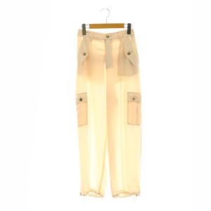 24SS バックサテンカーゴパンツ センタープレス 36 ピンク 0324211121 /AT OS