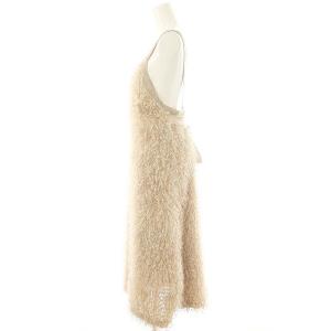 Grace Class 24AW フェザーコンビキャミドレス ワンピース 36 ベージュ /MI OS