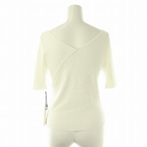 Diagram GRACE CONTINENTAL 24AW リブカシュクールニット トップ カットソー 五分袖 36 白 ホワイト