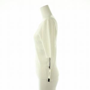 Diagram GRACE CONTINENTAL 24AW リブカシュクールニット トップ カットソー 五分袖 36 白 ホワイト