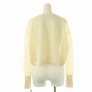 Diagram GRACE CONTINENTAL 24AW シアーカノコニットカーディガン Vネック シースルー ショート丈 36 アイボリー 0324353083