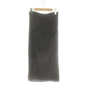 GRACE CONTINENTAL 24AW スパンコールタイトスカート 36 黒 /MI OS