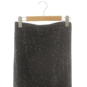 GRACE CONTINENTAL 24AW スパンコールタイトスカート 36 黒 /MI OS