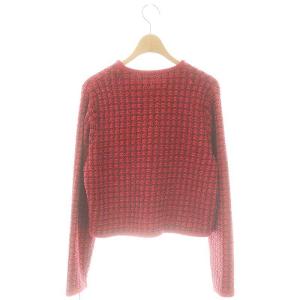 Diagram GRACE CONTINENTAL 24AW ツイードニット カーディガン 36 赤 /MI OS