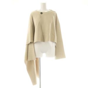 24AW ケープショートニットトップ カットソー 長袖 36 ベージュ /DO OS