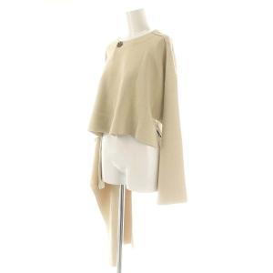 Diagram GRACE CONTINENTAL 24AW ケープショートニットトップ カットソー 長袖 36 ベージュ /DO OS