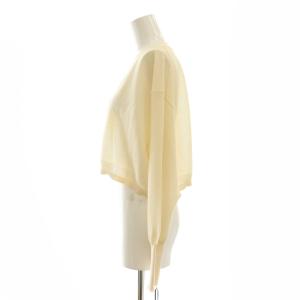 Diagram GRACE CONTINENTAL 24AW シアーカノコニットカーディガン Vネック ショート丈 シースルー 36 アイボリー /AT OS
