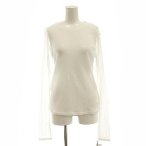 24AW シアーテレコカットソー 長袖 シースルー 36 白 ホワイト 0324442152 /AT OS