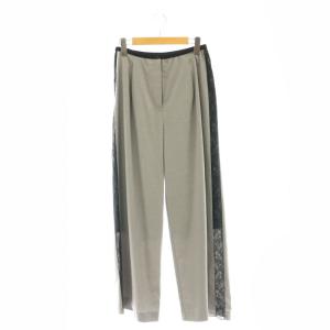 24AW サイドレースイージーパンツ ストレート タック 36 グレー