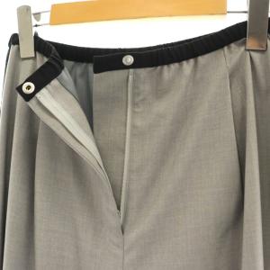24AW サイドレースイージーパンツ ストレート タック 36 グレー