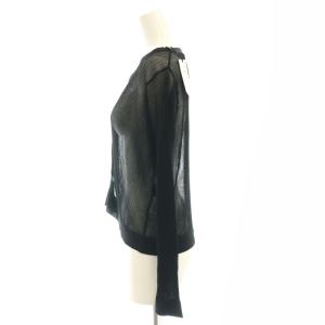 Diagram GRACE CONTINENTAL 24AW リブシアーニットカーディガン Vネック シースルー 36 黒 ブラック 0324353009