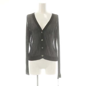 24AW リブシアーニット カーディガン 36 黒 /MI OS