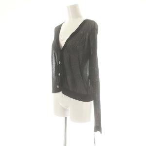 Diagram GRACE CONTINENTAL 24AW リブシアーニット カーディガン 36 黒 /MI OS