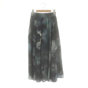 BLUR アートタックスカート ロング フレア F マルチカラー /DO OS