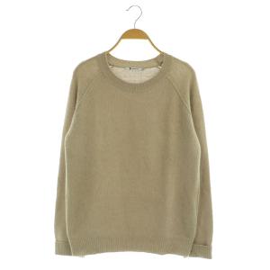 ウール カシミヤ混 ニットプルオーバー セーター 長袖 クルーネック ベージュ /MY OS
