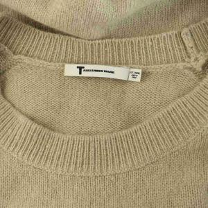T by Alexanderwang ウール カシミヤ混 ニットプルオーバー セーター 長袖 クルーネック ベージュ /MY OS