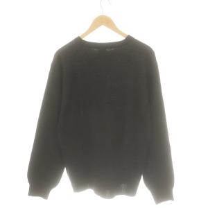 NEW ERA ゴルフ ニットセーター ロゴ 長袖 L ブラック ホワイト /ES OS