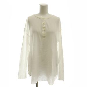 ワッフルTシャツ カットソー 長袖 F 白 ホワイト 22070500715010 /AT OS