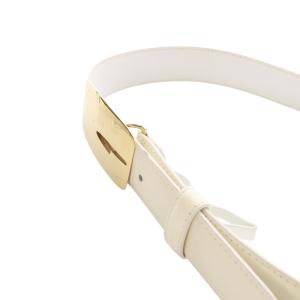 GUCCI ゴールドバックル ベルト オフホワイト /SR16 OH