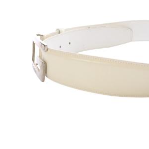 GUCCI Gロゴバックル ベルト レザー オフホワイト /SR19 OH