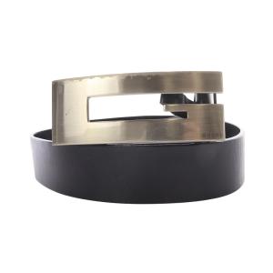 Gロゴバックル ベルト レザー 黒 ブラック /SR18 OH