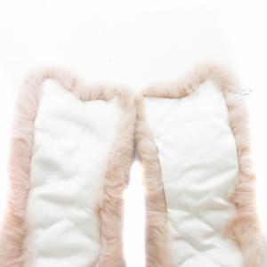 René ティペット マフラー ラビットファー 毛皮 ピンク /JS