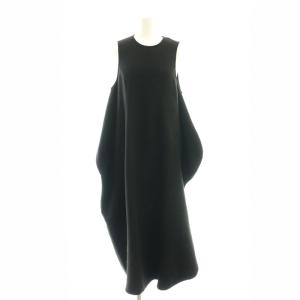 warm cocoon dress ワンピース ロング ノースリーブ S ブラック /DF OS