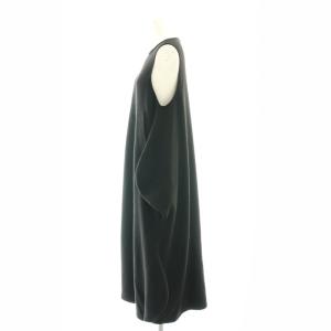 nagonstans warm cocoon dress ワンピース ロング ノースリーブ S ブラック /DF OS