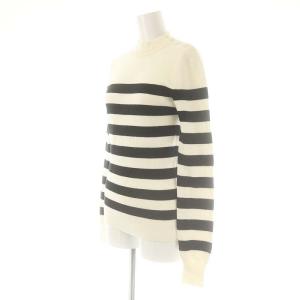 nagonstans Knit PO ボーダーカシミヤ混ニット カットソー M オフホワイト ブラック