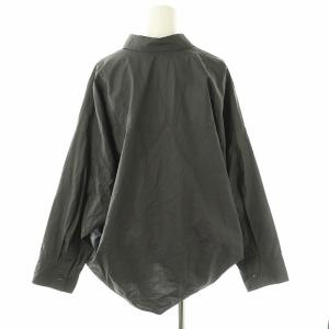 Plage 23SS リアム プラージュ フォルムスキッパーシャツ コクーン 長袖 チャコール /ES OS