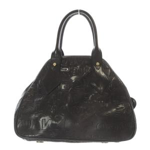Vivienne Westwood エナメル オーブ ハンドバッグ チャコールグレー