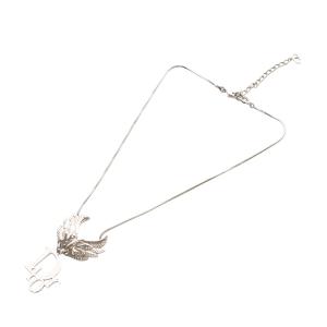 Christian Dior フェザーネックレス ペンダント シルバー色 /SR35 OH