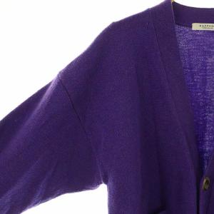MACPHEE 23AW NZ LAMB 9G Vネックカーディガン ニット ウール S 紫 /MI OS