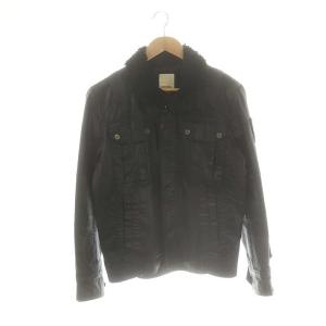 ボアフライトジャケット レザー ジップアップ S ブラック /DO OS