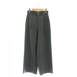 24AW ウールナチュラルストレッチタックワイドパンツ ジッパーフライ 32 グレー /DO OS