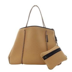 Escape Blend Faded Apricot トートバッグ ハンドバッグ ネオプレン ポーチ付き