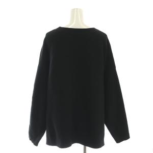 SLOBE IENA 24AW コットンダブルフェイスプルオーバー ニット セーター ブラック /DO OS