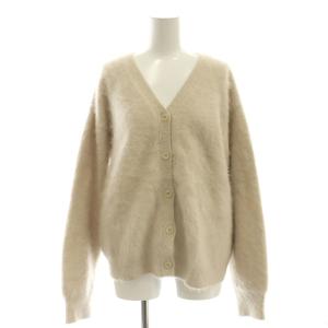 23AW Fur V カーディガン ニット ファー ベージュ /DO OS