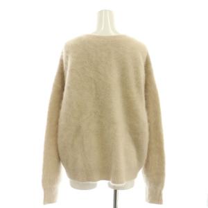 Plage 23AW Fur V カーディガン ニット ファー ベージュ /DO OS