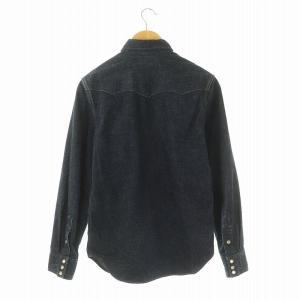 RRL デニムウエスタンシャツ 長袖 前開き スナップボタン コットン XS インディゴ /NR OS