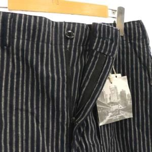 Engineered Garments ストライプ柄リネンパンツ ストレート XS ネイビー オフホワイト /CX OS