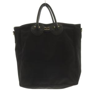 ナイロン レザー トートバッグ ハンドバッグ 黒 ブラック /SR5 SH