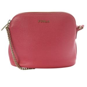 チェーンショルダーバッグ レザー ロゴ ピンク /SR SH