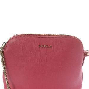 FURLA チェーンショルダーバッグ レザー ロゴ ピンク /SR SH