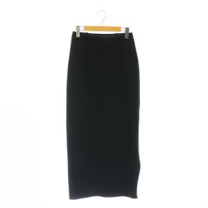 ポンチZIPタイトスカート マキシ ロング F 黒 ブラック /AT OS SH